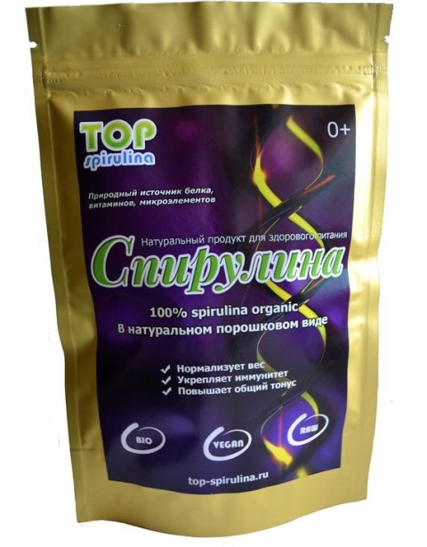 Спирулина TOP Spirulina (порошок органический), 100г.