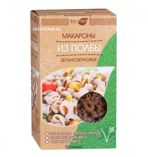 Макароны из полбы цельнозерновые (рожки) "Вастэко", 400г.