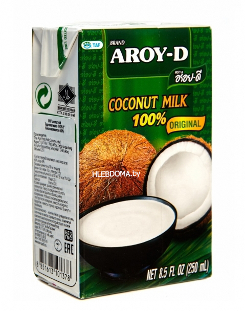 Молоко кокосовое 70% "AROY-D", 250мл.