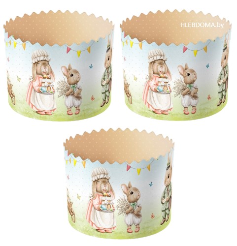Форма бумажная "Ретро зайцы", 110*85