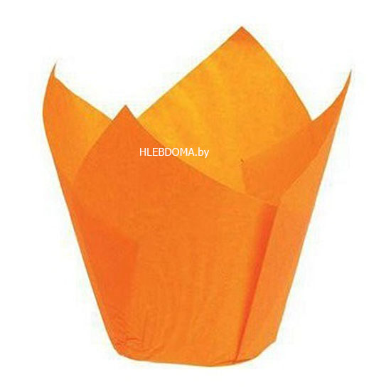 Форма для маффинов "Тюльпан" (оранжевая), 20шт.
