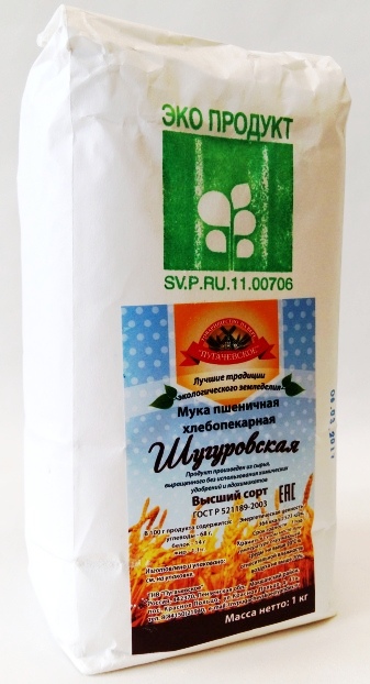 Мука пшеничная хлебопекарная "Шугуровская" в/с, 1кг.