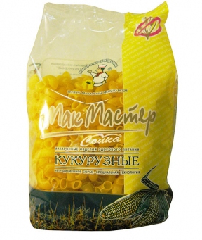 Макароны кукурузные "МакМастер" (рифлёные трубочки), 300г.