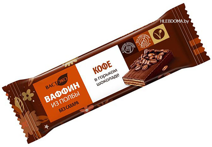 Ваффин из полбы в горьком шоколаде Кофе "Вастэко", 26г.