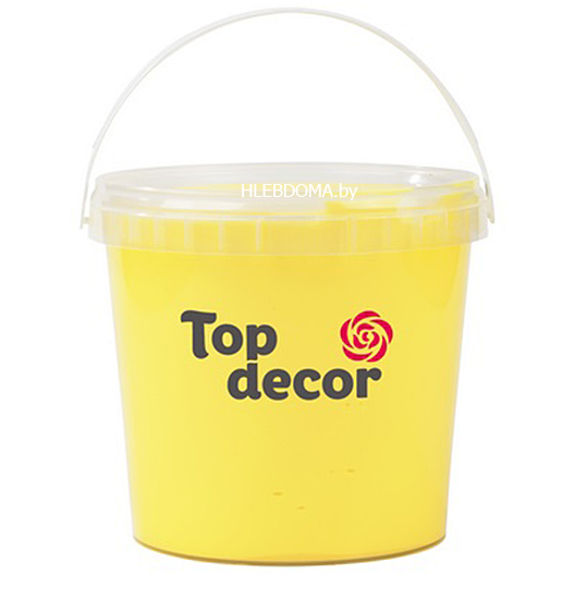 Помадка сахарная ванильная Жёлтая "Top decor", 1кг.