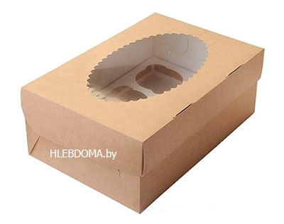 Коробка на 6 кексов "ECO TABOX", 25*17*10см