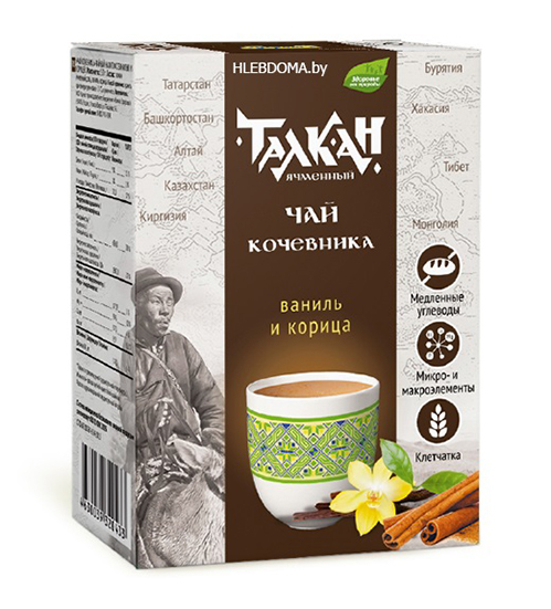 Чай кочевника "Талкан" ячменный с ванилью и корицей, 150г.