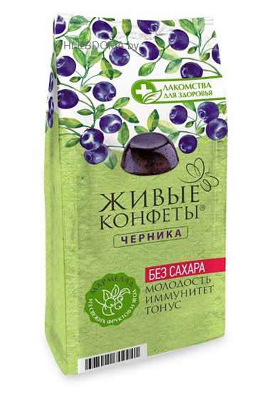Мармелад "Живые конфеты" ЧЕРНИКА, 170г.