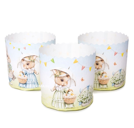 Форма бумажная "Ретро зайцы", 90*90